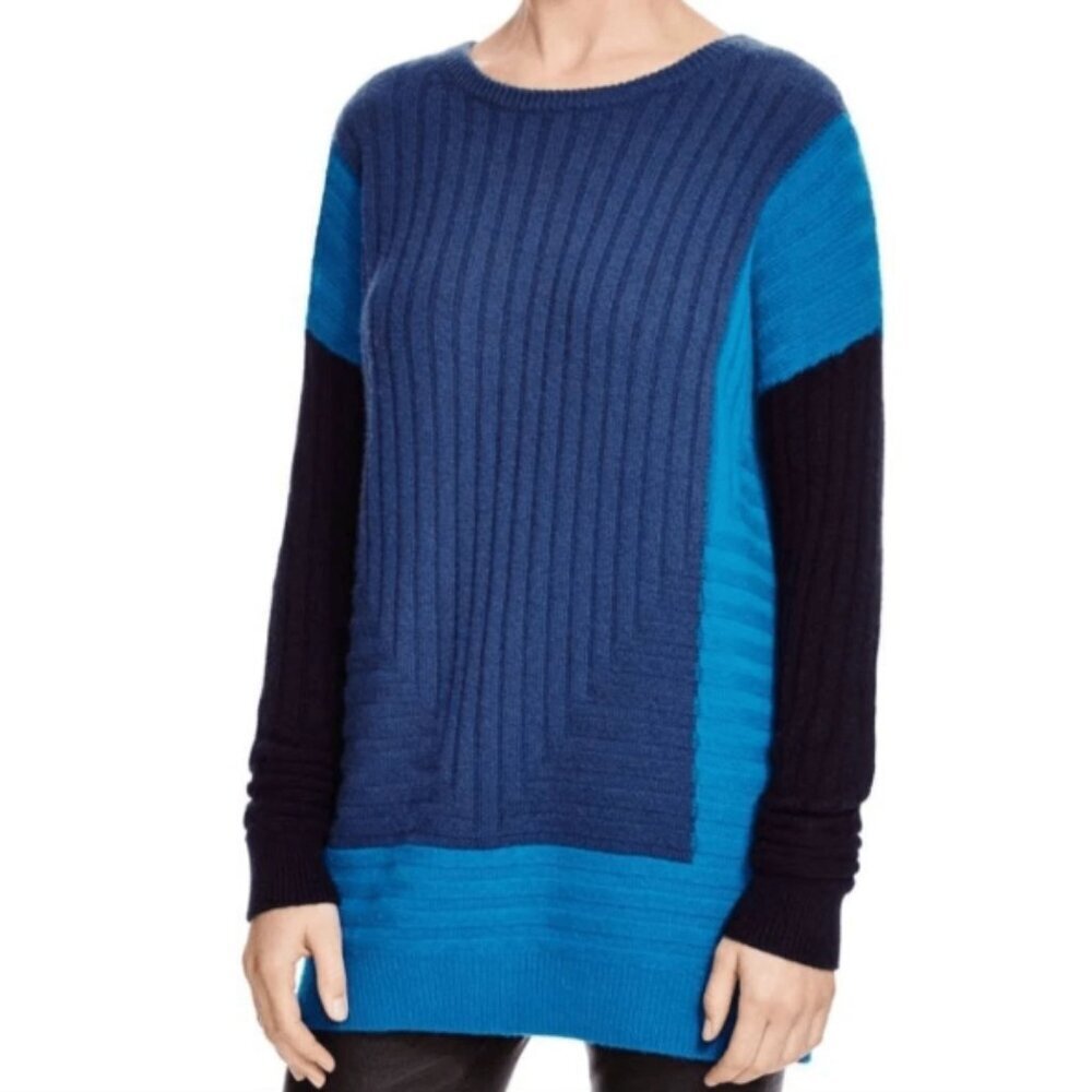 Vince Colorblock Intarsia Crewneck Sweater Wool Cashmere - XS